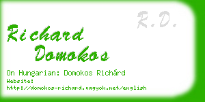 richard domokos business card