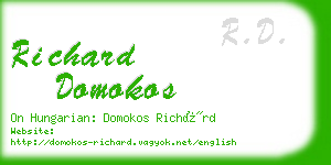 richard domokos business card